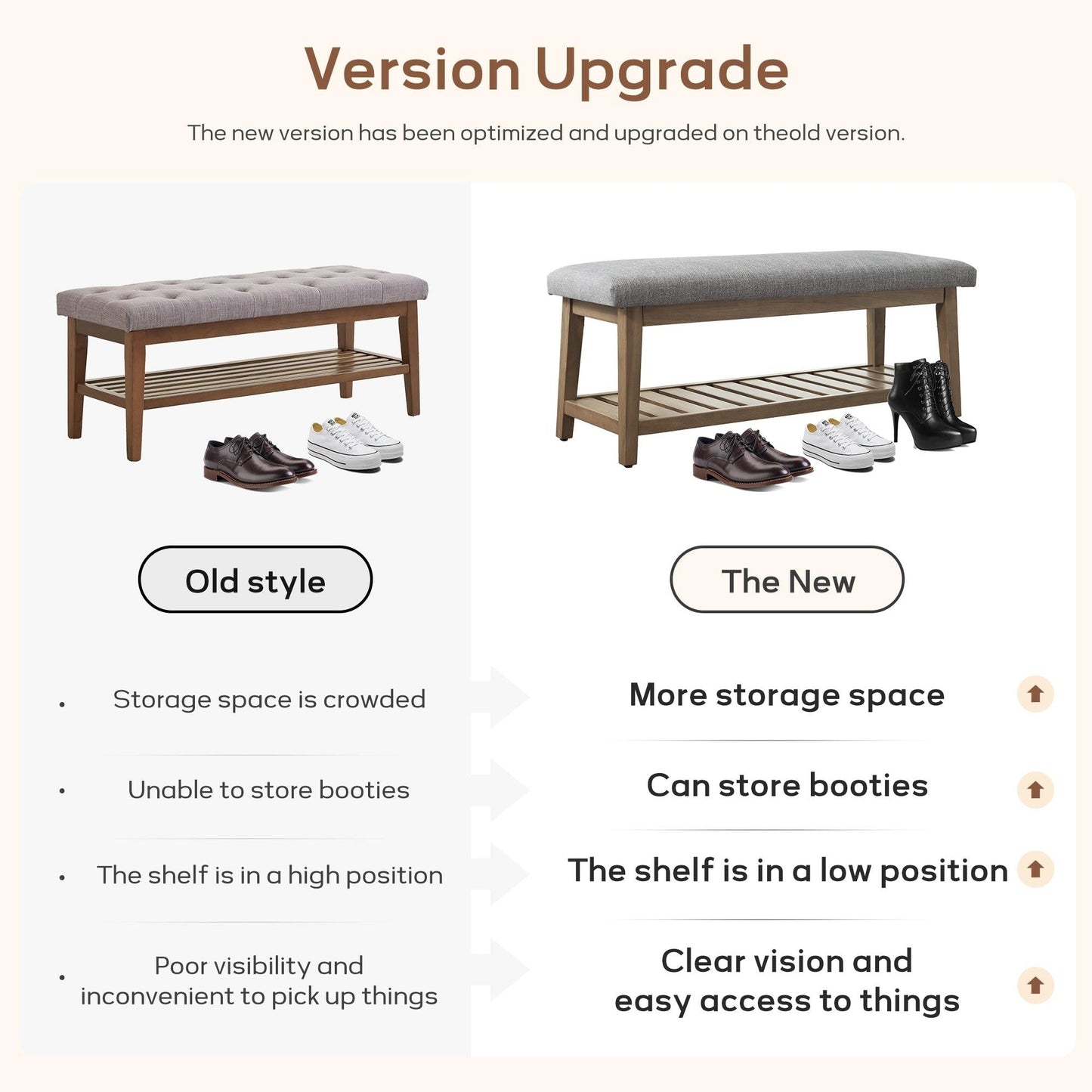 Entryway Shoe Bench Storage Bench Upholstered Bench