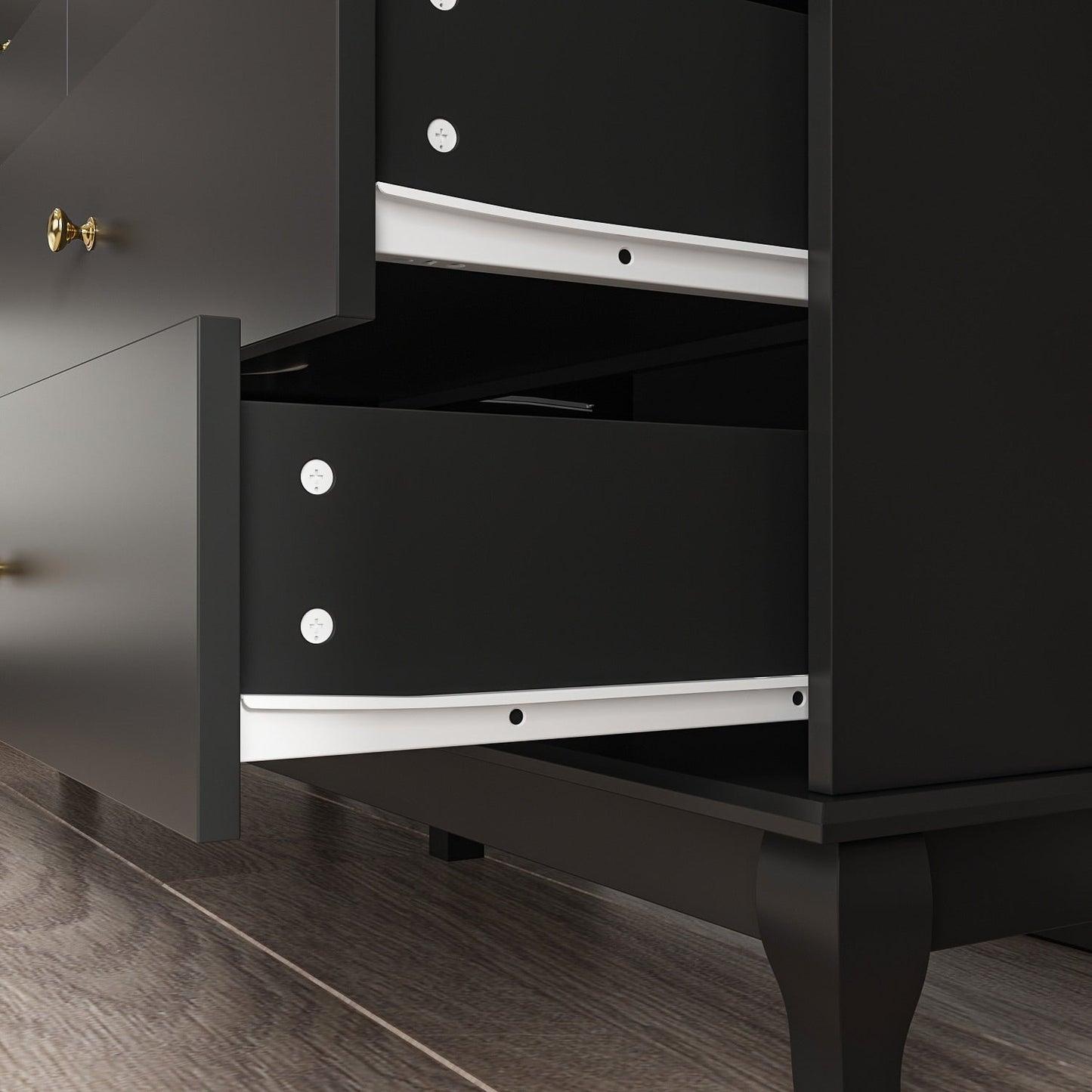 10 Drawer Double Dresser for Bedroom White Dresser Wide Storage