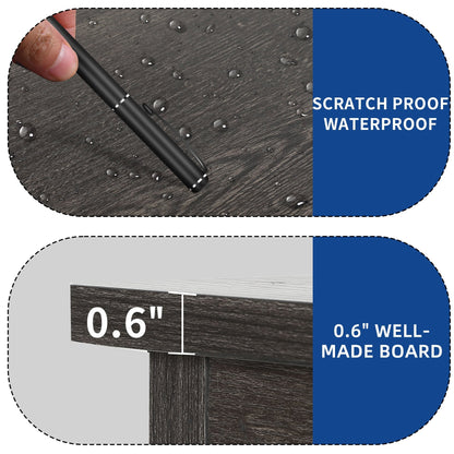 Farmhouse TV Stand for up to 65 TV with Doors and Open Shelves Media Console Power Outlet