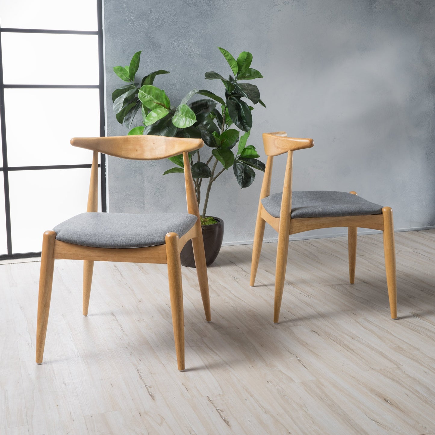 Francie Mid-Century Modern Dining Chairs (Set of 2) by Christopher Knight Home - 20.50 W x 20.25 L x 29.75 H