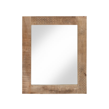 Carina Rustic Natural Solid Wood Wall Mirror by Furniture of America