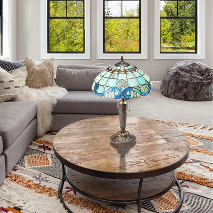 Gracewood Hollow Asdreni 20-inch Stained Glass Tiffany Lamp - 14L x 14W x 20.25H