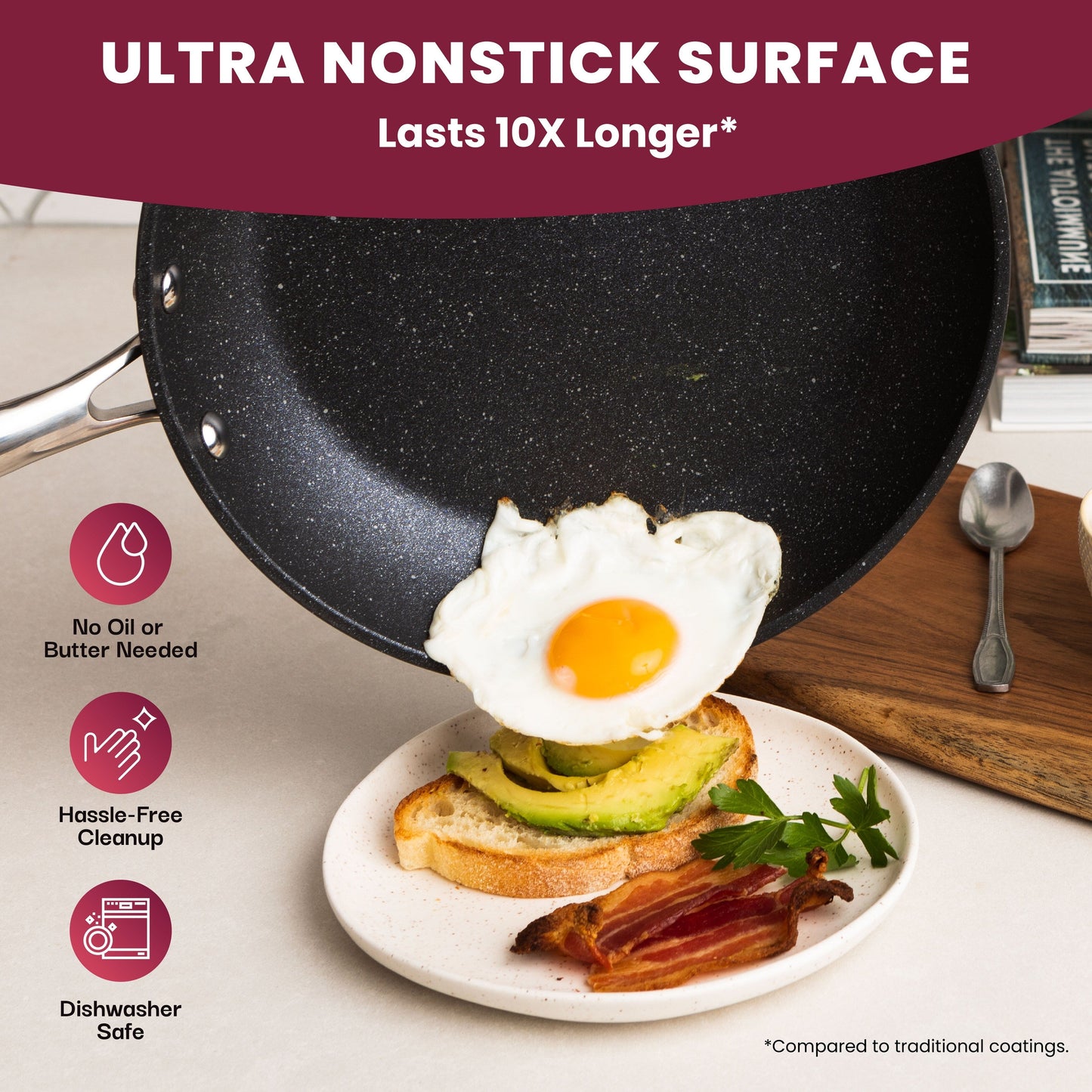 Granitestone 20 Piece Nonstick Pots and Pans Cookware and Bakeware Set