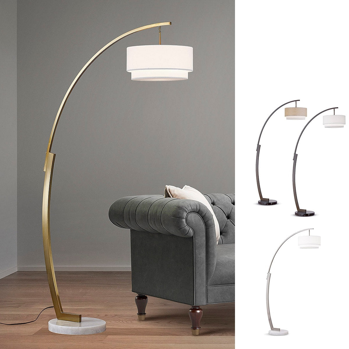 HOMEGLAM ARC 81H Metal Floor Lamp