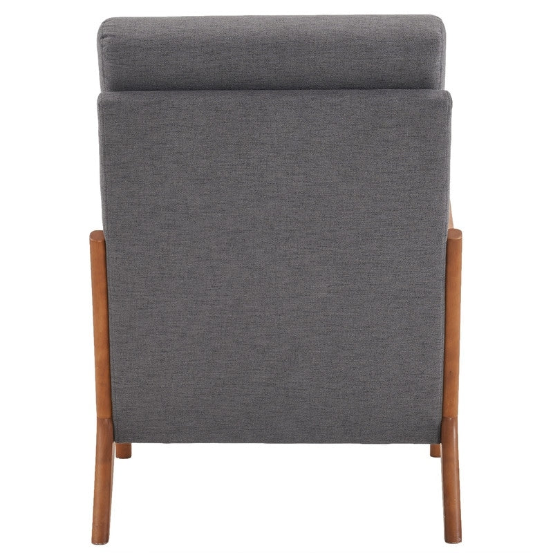 High Back Solid Wood Armrest Backrest Leisure Chair Accent Chair