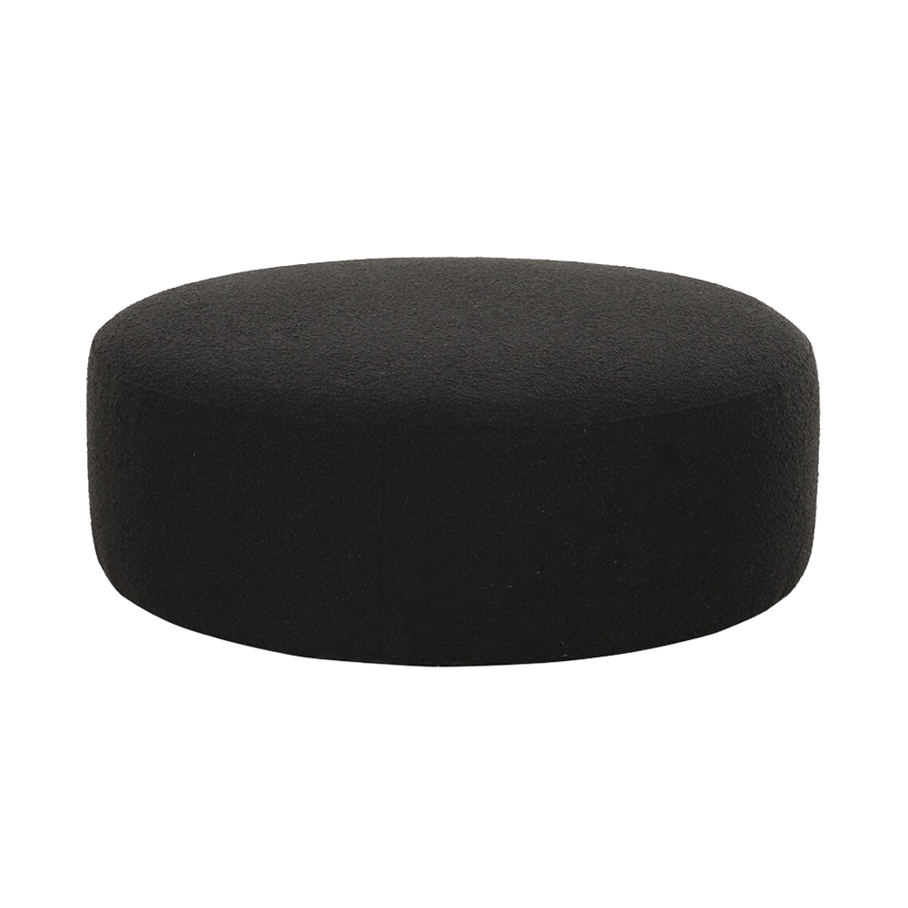 Horizon Ottoman Black Boucle