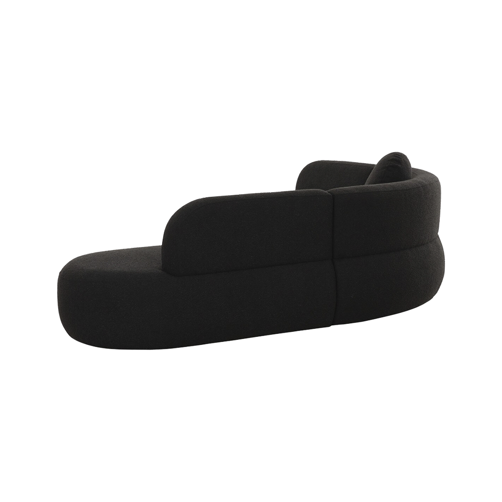 Horizon Sectional Sofa Black Boucle