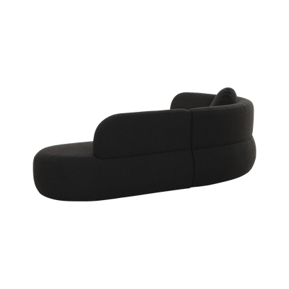 Horizon Sectional Sofa Black Boucle