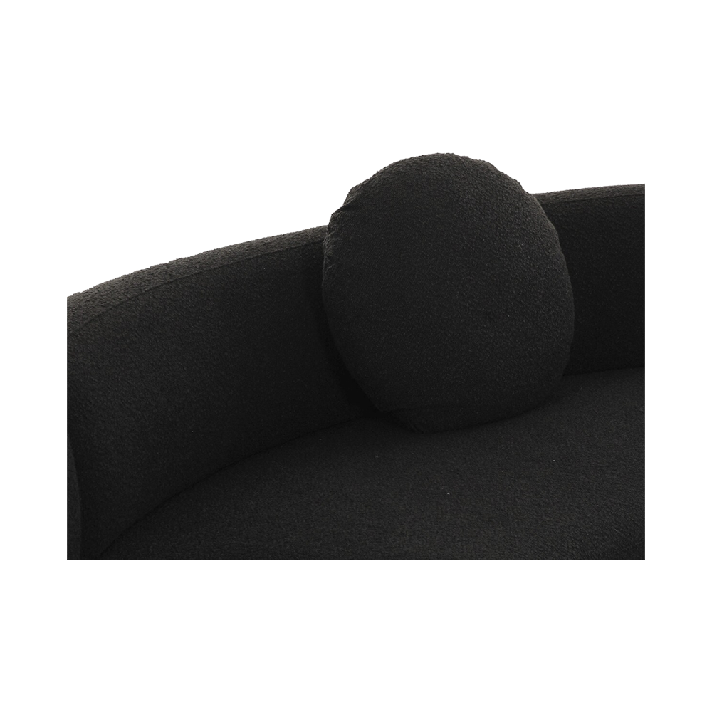 Horizon Sectional Sofa Black Boucle