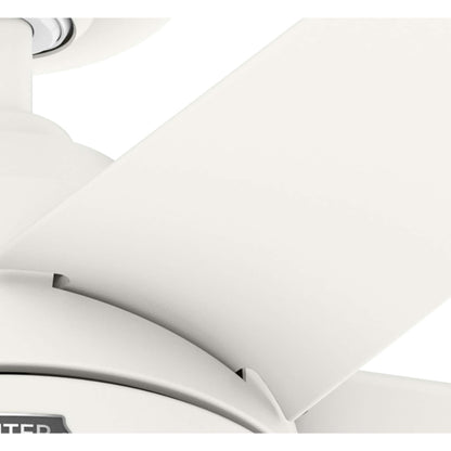 Hunter 52 Skyflow Outdoor Ceiling Fan w/ LED Light Kit, Wall Control - Coastal Modern Contemporary - WeatherMax - WET-RATED!