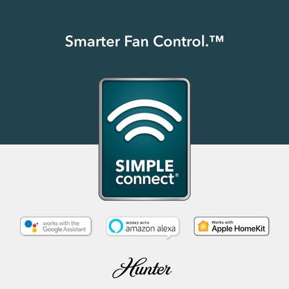 Hunter WiFi Whittington Ceiling Fan with LED Light, Handheld Remote - Windmill - Industrial, Farmhouse, Rustic - SMART FAN!