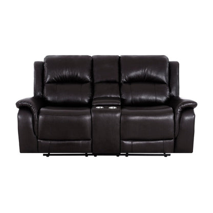 Leather Manual Recliner Sofa Collection for Living Room Leather Reclining Furniture for Home Office Living Room