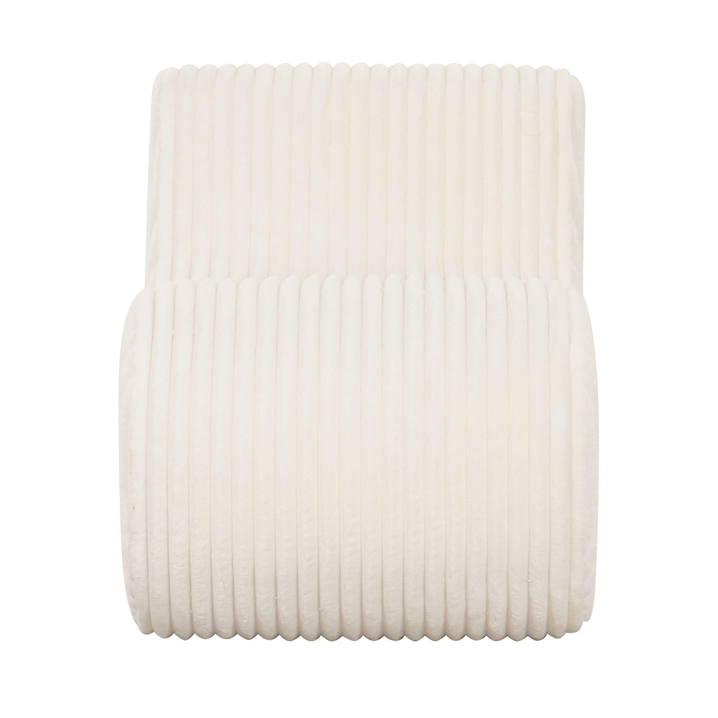 Amber Corduroy Accent Chair Beige