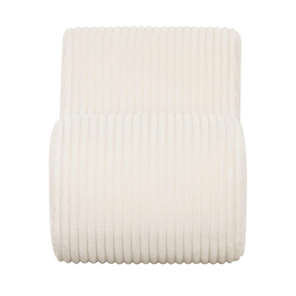 Amber Corduroy Accent Chair Beige