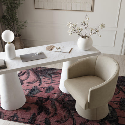 Cosmos Taupe Rolling Desk Chair