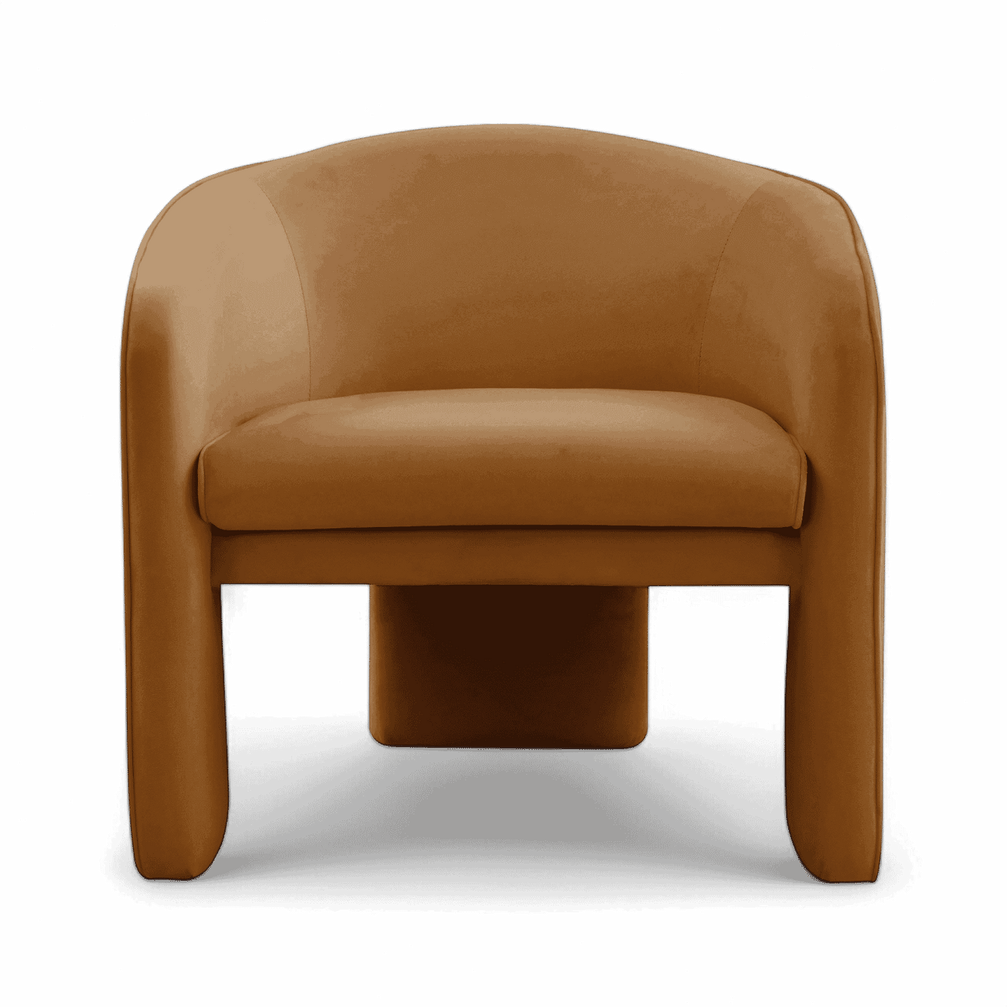 Helix Camel Velvet Accent Chair