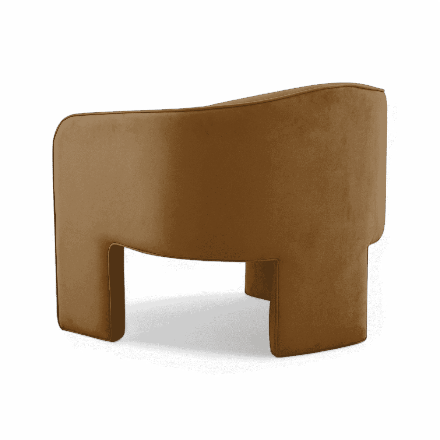 Helix Camel Velvet Accent Chair