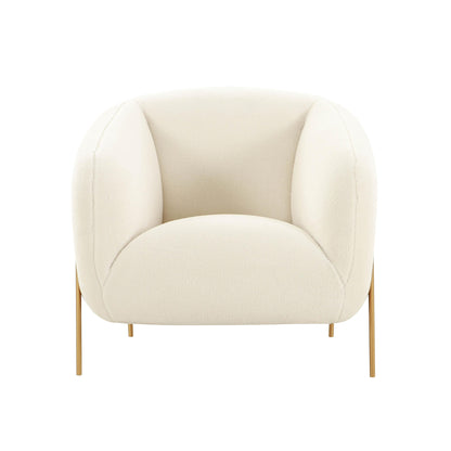 Throne Beige Shearling Accent Chair