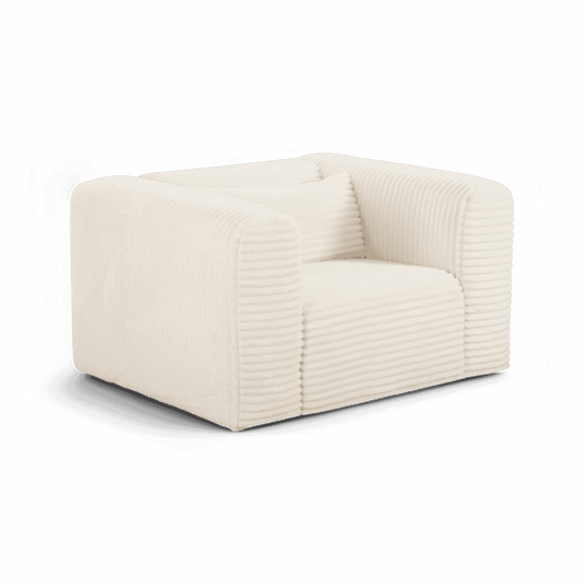 Whisper Beige Corduroy Armchair