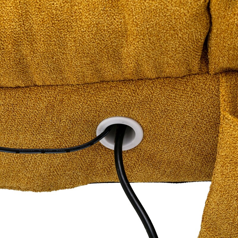 Linen Massage recliner Interior with remote control, ergonomic electric massage recliner, 5 modes