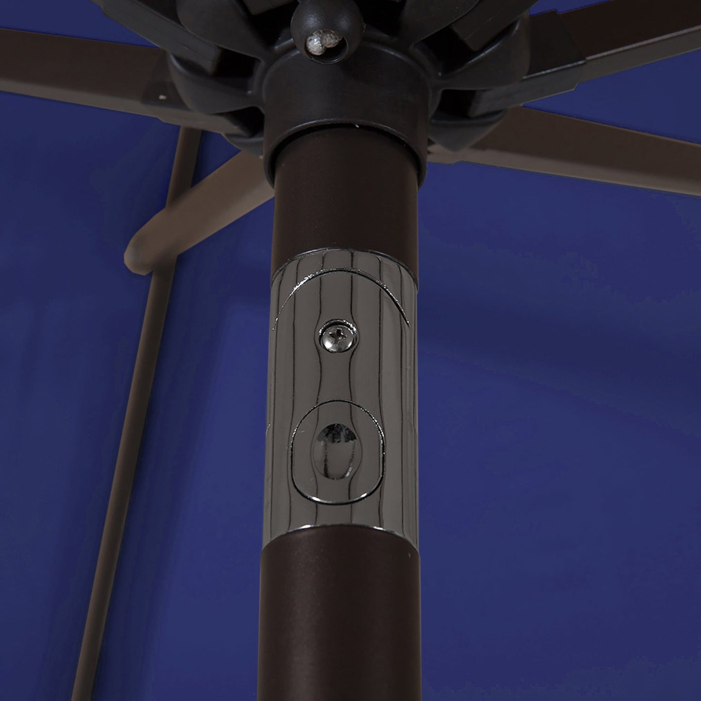 Lopes 9-foot Patio Umbrella with Bronze Finish Base Weight Stand Included