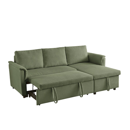 Loveseat Sofa with Chaise Lounge L-Shaped Modular Convertible Sofa with Storage Chaise