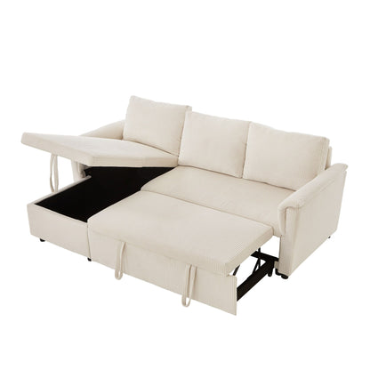 Loveseat Sofa with Chaise Lounge L-Shaped Modular Convertible Sofa with Storage Chaise
