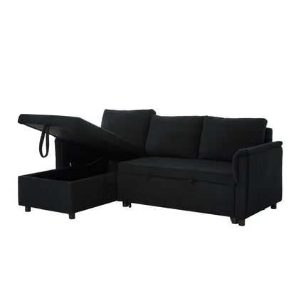 Loveseat Sofa with Chaise Lounge L-Shaped Modular Convertible Sofa with Storage Chaise