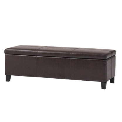 Lucinda Faux Leather Storage Bench by Christopher Knight Home - 51.25 L x 17.50 W x 16.25 H