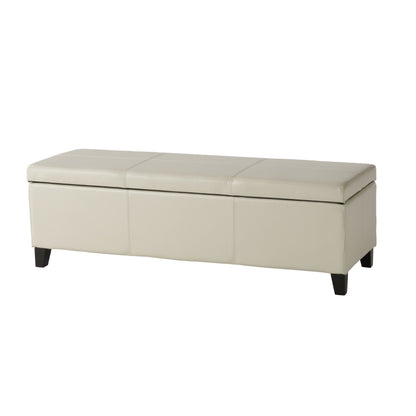 Lucinda Faux Leather Storage Bench by Christopher Knight Home - 51.25 L x 17.50 W x 16.25 H