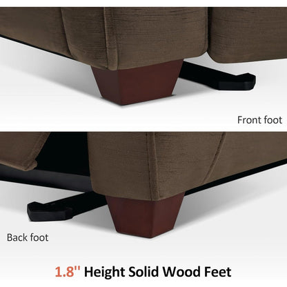 MCombo Zero Wall-Hugger Power Recliner Chair with Adjustable Headrest, Perfect for Small Spaces and RV, Fabric ST257