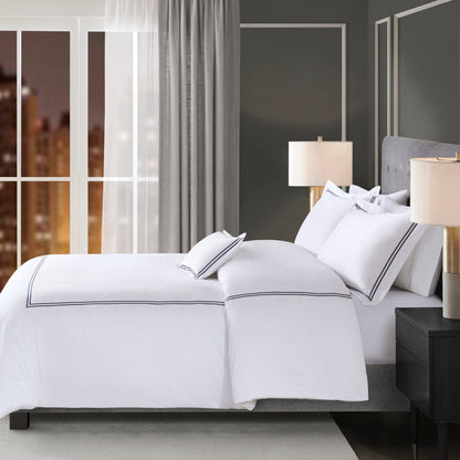 Madison Park Signature 500 Thread Count Luxury Collection 100% Cotton Sateen Embroidered Duvet Cover Set