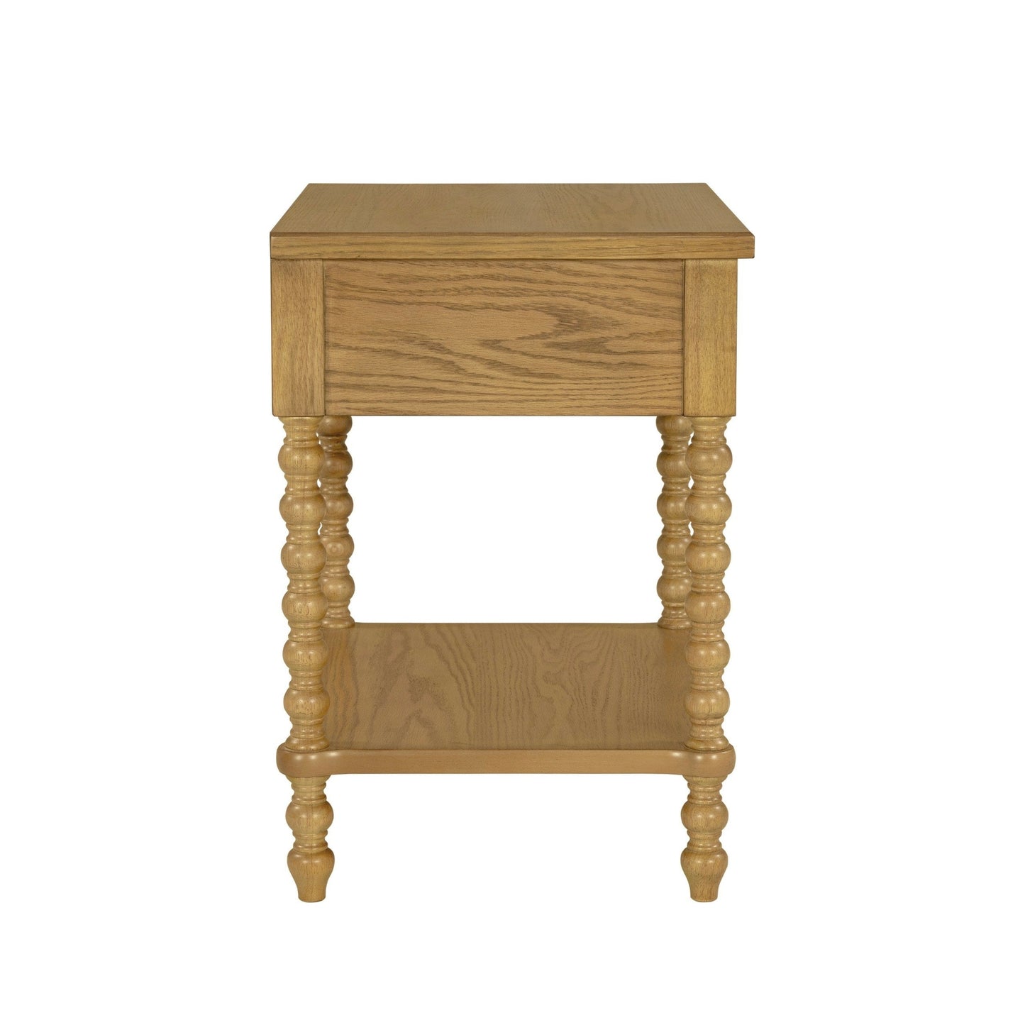 Madison Park Signature Beckett Turned Wood Spindle Nightstand with Drawer & Shelf