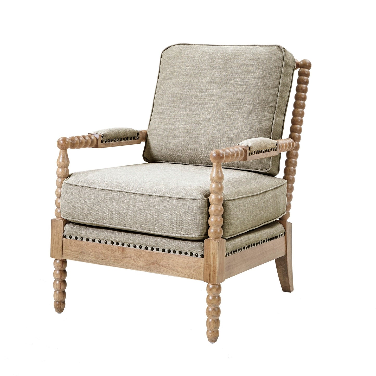 Madison Park Donohue Turned Wood Frame Armchair