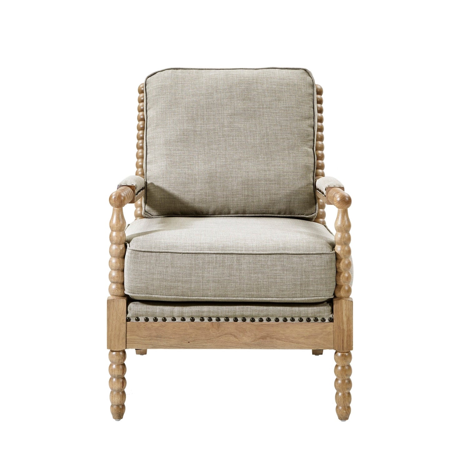 Madison Park Donohue Turned Wood Frame Armchair