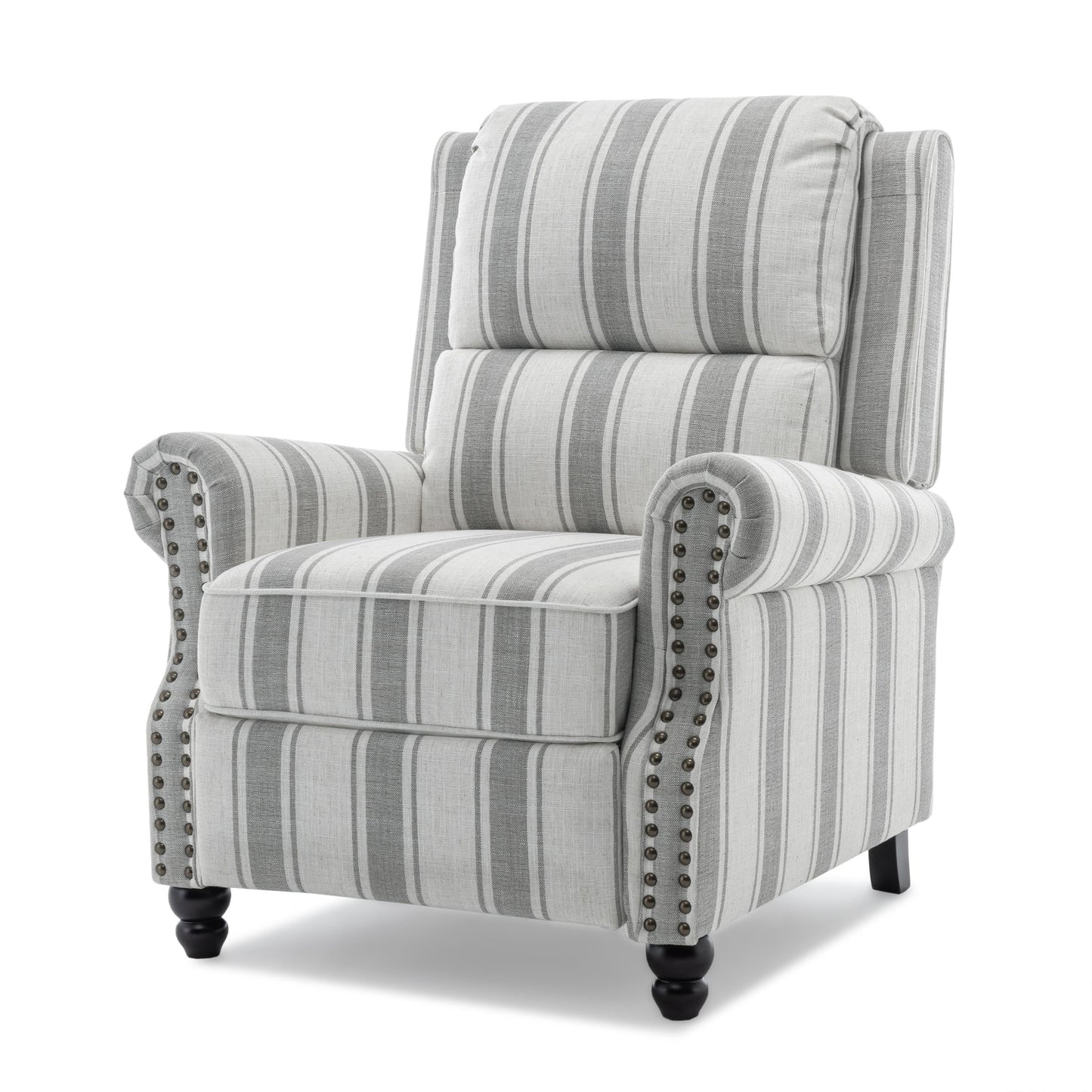 Manual Pushback Recliner Chairs with Nailhead Trim