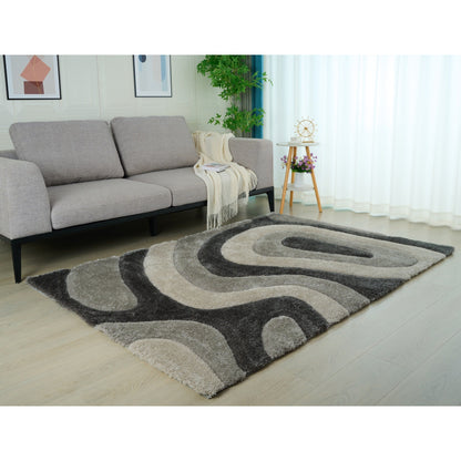 Mateos Shag Abstract Designed Area Rug