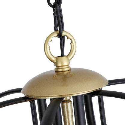 Maxax 4 - Light Unique Geometric Chandelier Wrought Iron Accents - 17.7*17.3*17.3