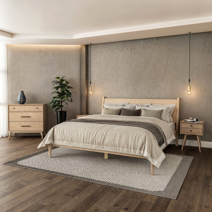 Mid-Century Panel Bed