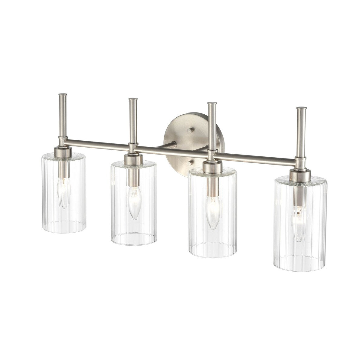 Millennium Lighting Chastine Bathroom Vanity Light Fixture with Clear Beveled Glass Shades