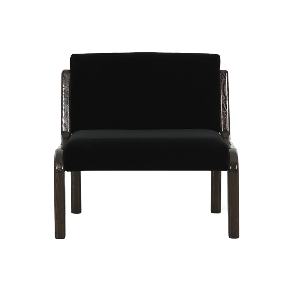 Milo Lounge Chair Black Faux