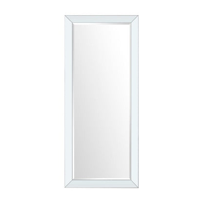 Faux Wood Full Length Mirror for a Clear, Full-View Reflection and Enhanced Room Ambiance - Silver - Full Length