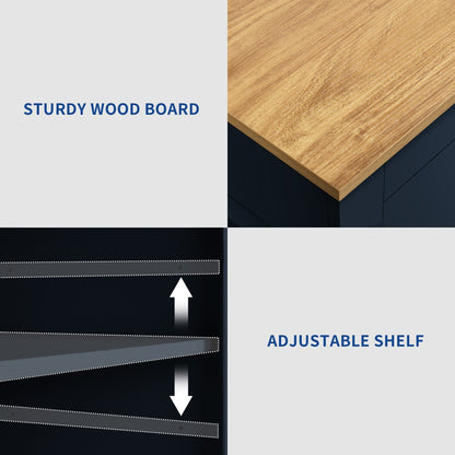 Moasis 53-inch Rolling Kitchen Island Storage Cabinet Portable Mobile Kitchen Cart