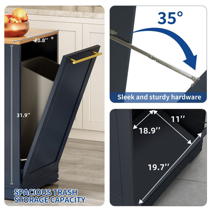 Moasis 53-inch Rolling Kitchen Island Storage Cabinet Portable Mobile Kitchen Cart