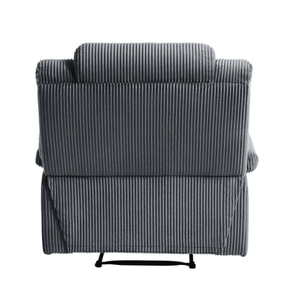 Modern Corduroy Manual Recliner Chair, Lounger Adjustable Recliners with Wide Armrest