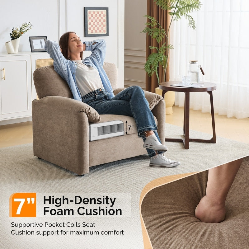 Modern Elephant Ears Armchair Accent Sofa Comfortable Seating for Living Room & Bedroom