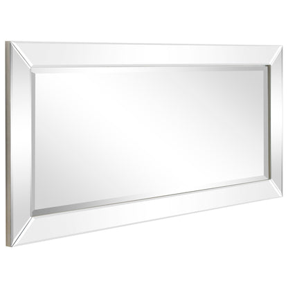 Beveled Rectangular Clear HD Wall Mounted Mirror for Bathroom, Vanity, Bedroom Mirrors, 3 sizes