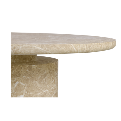 Monaco Round Coffee Table Gold Marble