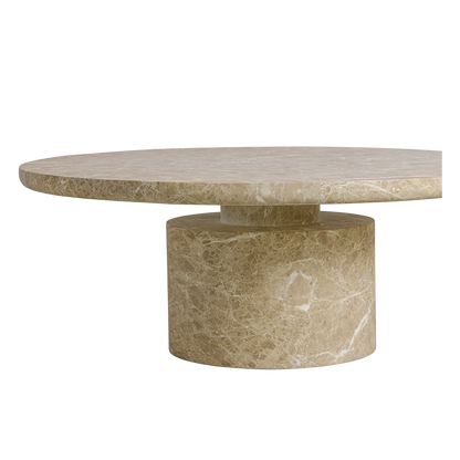 Monaco Round Coffee Table Gold Marble