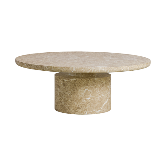 Monaco Round Coffee Table Gold Marble